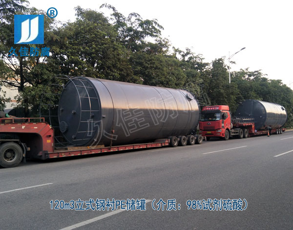 化工行业—江西赣州120m3试剂硫酸储罐（钢衬PE）项目案例