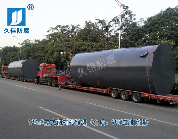 化工行业—江西赣州120m3试剂硫酸储罐（钢衬PE）项目案例